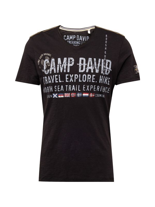 CAMP DAVID CAMP DAVID Majica 'North Sea Trail'  opal / rdeča / črna / bela