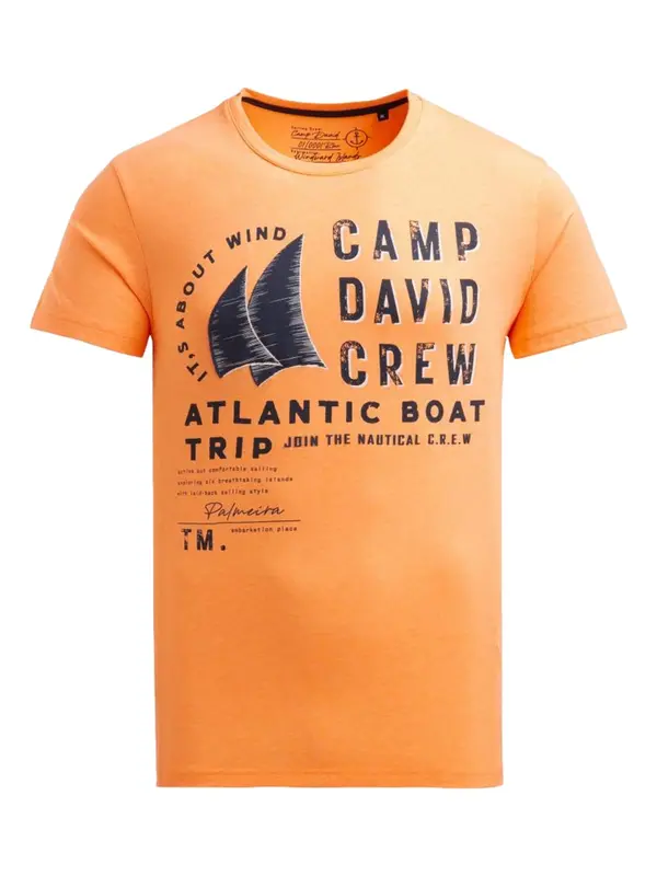 CAMP DAVID CAMP DAVID Majica  oranžna / črna