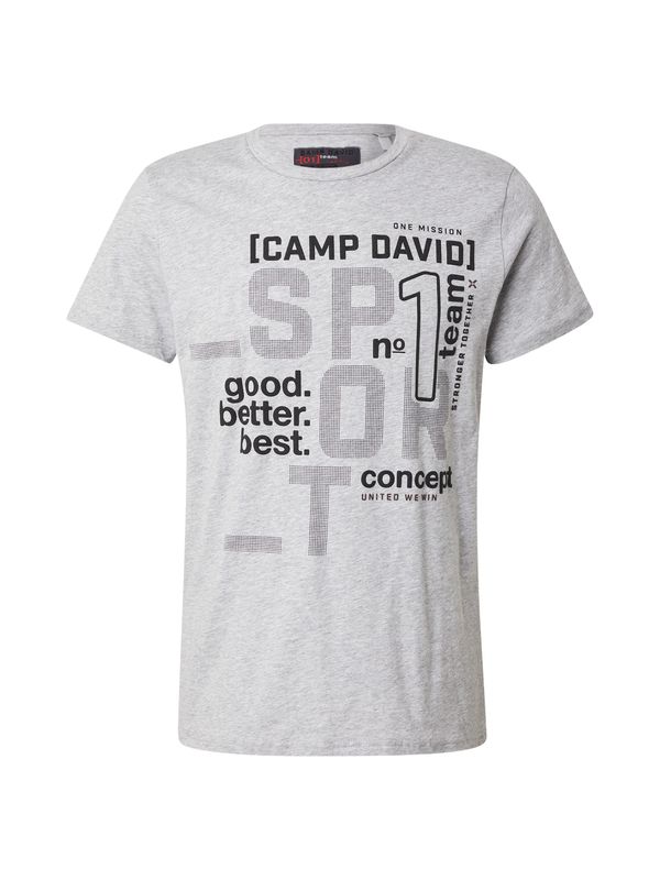 CAMP DAVID CAMP DAVID Majica  pegasto siva / črna