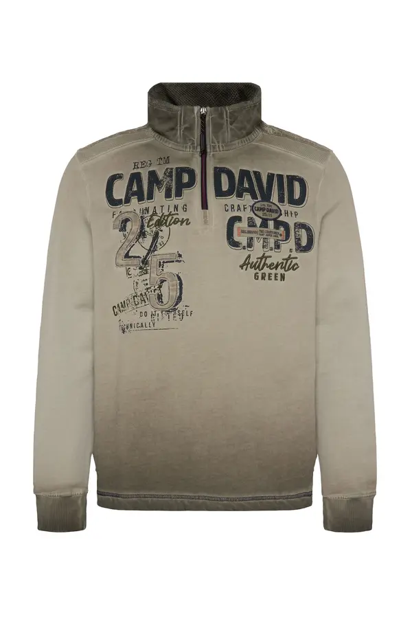 CAMP DAVID CAMP DAVID Majica 'The Craftsmen'  kaki / črna