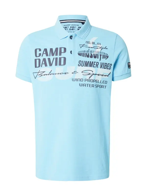 CAMP DAVID CAMP DAVID Majica  voda / grafit / bela
