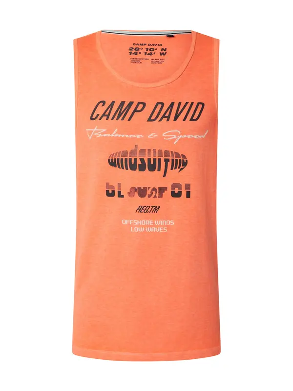 CAMP DAVID CAMP DAVID Majica 'Windsurfing'  lila / oranžna / črna / bela
