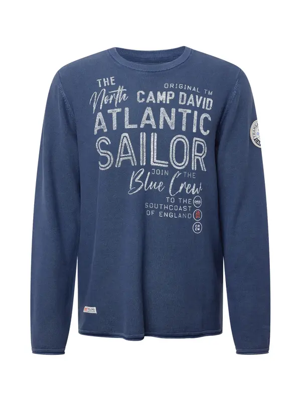 CAMP DAVID CAMP DAVID Pulover 'Atlantic Crossing'  mornarska / off-bela