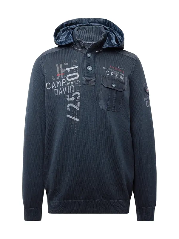CAMP DAVID CAMP DAVID Pulover  modra / marine / bela
