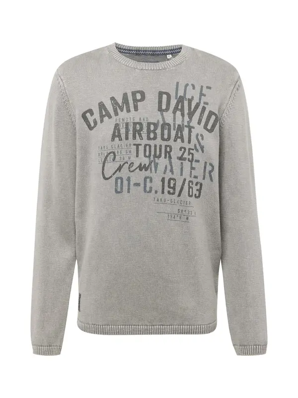 CAMP DAVID CAMP DAVID Pulover  modra / siva / črna