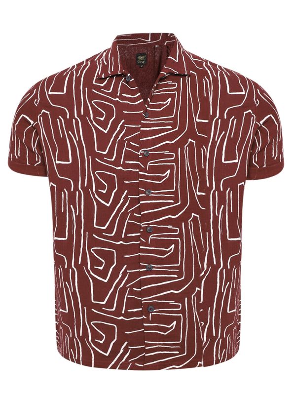 Campus Sutra Campus Sutra Srajca 'Archer'  burgund / bela