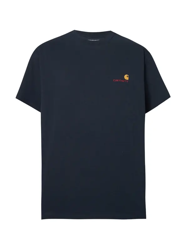 Carhartt WIP Carhartt WIP Majica 'American Script'  mornarska / temno rumena / temno rdeča