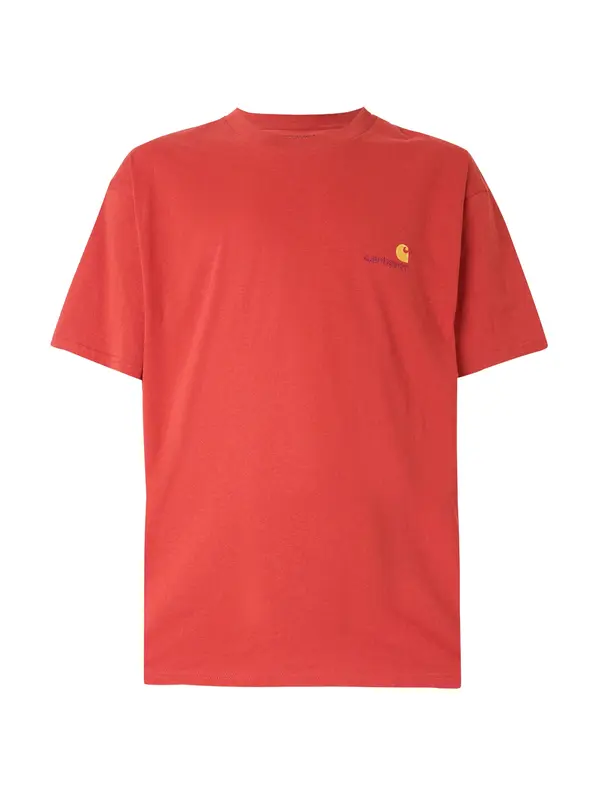 Carhartt WIP Carhartt WIP Majica 'American Script'  rumena / vinsko rdeča / oranžno rdeča