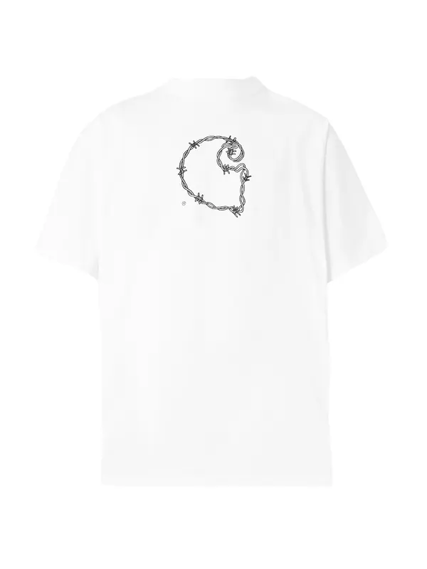 Carhartt WIP Carhartt WIP Majica 'Barbwire'  črna / bela