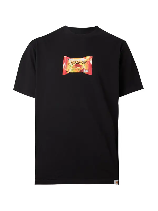 Carhartt WIP Carhartt WIP Majica 'Road Side Snack'  temno rumena / svetlo rdeča / črna / bela