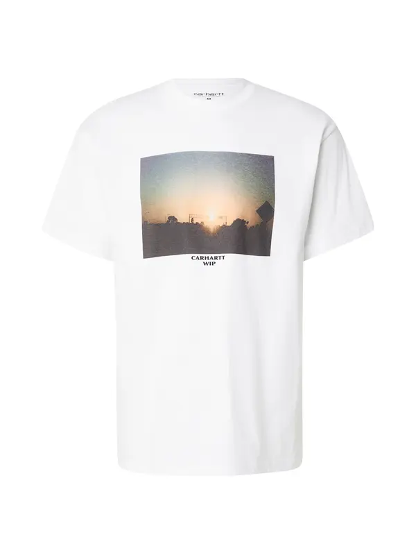 Carhartt WIP Carhartt WIP Majica 'Warm Views'  azur / svetlo oranžna / črna / bela