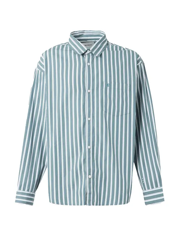 Carhartt WIP Carhartt WIP Srajca 'Malden'  smaragd / bela