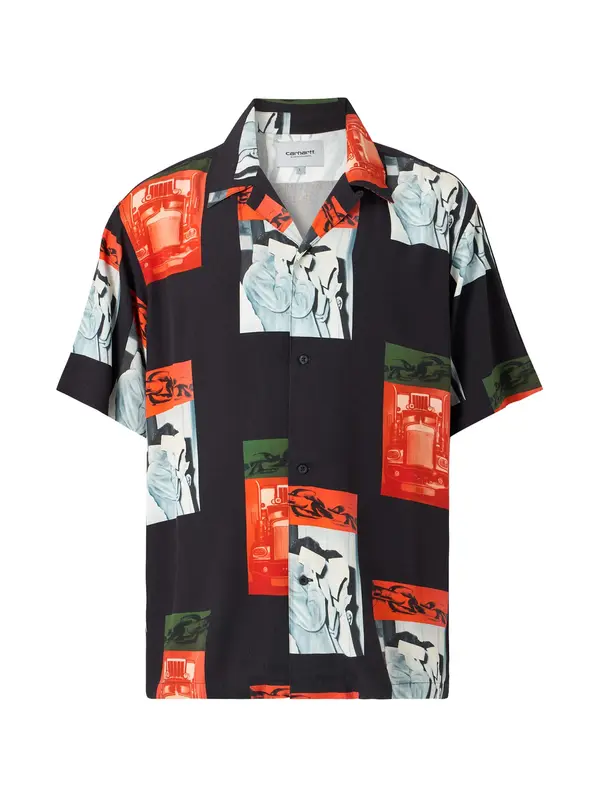 Carhartt WIP Carhartt WIP Srajca 'Sean Hamilton'  svetlo siva / oliva / oranžno rdeča / črna