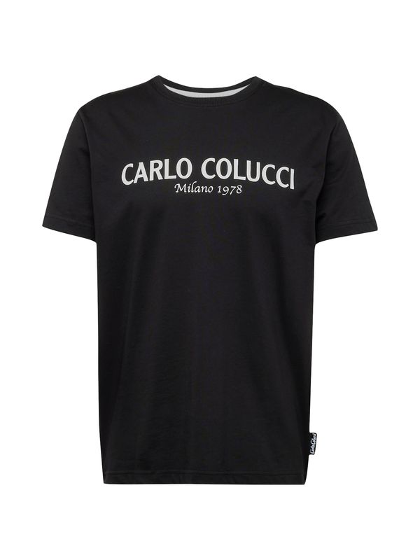 Carlo Colucci Carlo Colucci Majica 'Di Comun'  črna / bela