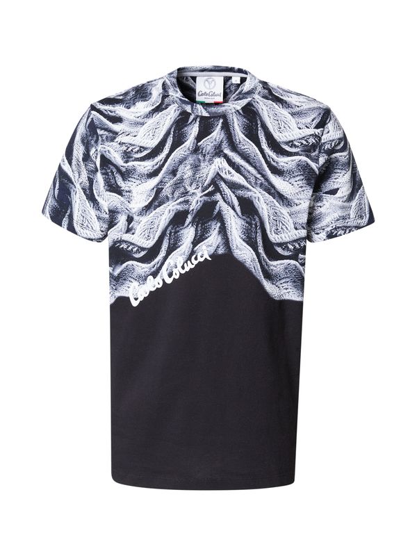 Carlo Colucci Carlo Colucci Majica 'Donquerque'  siva / črna / bela