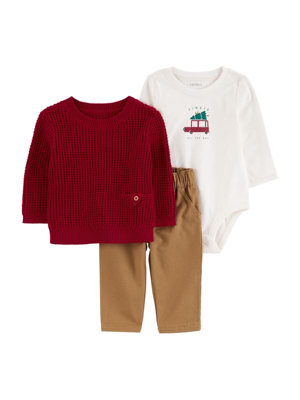 Carter's Carter's Komplet  svetlo rjava / zelena / karminsko rdeča / bela