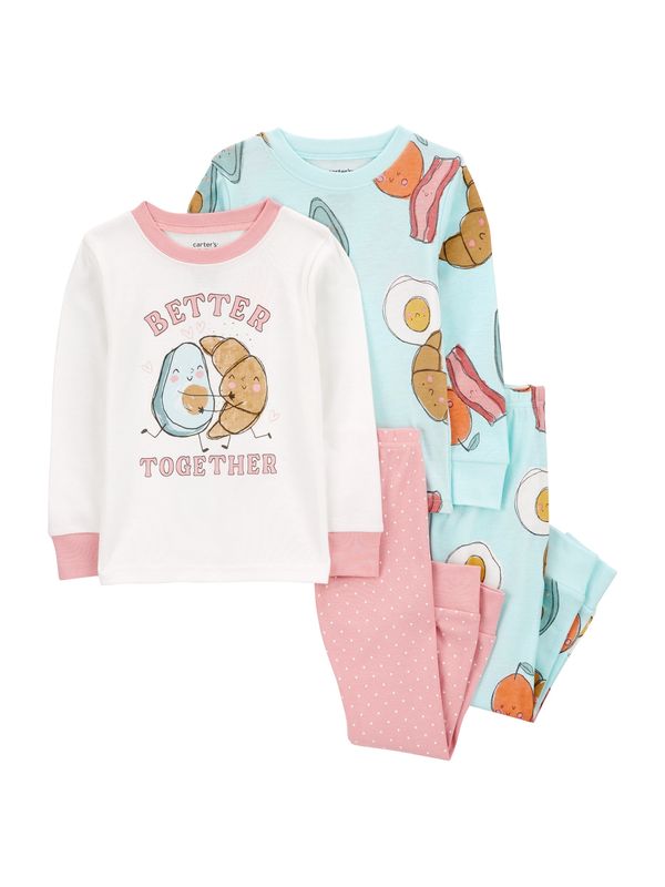Carter's Carter's Pižama  svetlo modra / svetlo rjava / rosé / bela