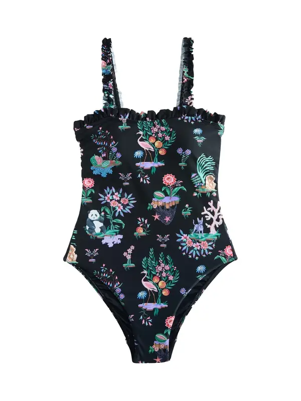 Cath Kidston Cath Kidston Enodelne kopalke  zelena / svetlo roza / črna / bela