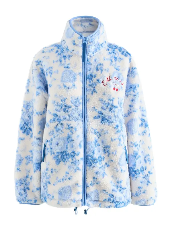 Cath Kidston Cath Kidston Jopa iz flisa  svetlo modra / bela