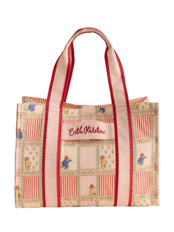 Cath Kidston Cath Kidston Nakupovalna torba 'Paddington'  zelena / roza / puder / oranžno rdeča