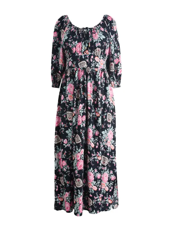 Cath Kidston Cath Kidston Obleka  pastelno zelena / roza / črna / off-bela