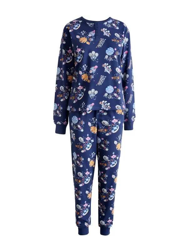 Cath Kidston Cath Kidston Pižama  modra / mornarska / temno oranžna / bela