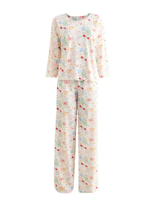 Cath Kidston Cath Kidston Pižama  modra / rumena / rdeča / bela