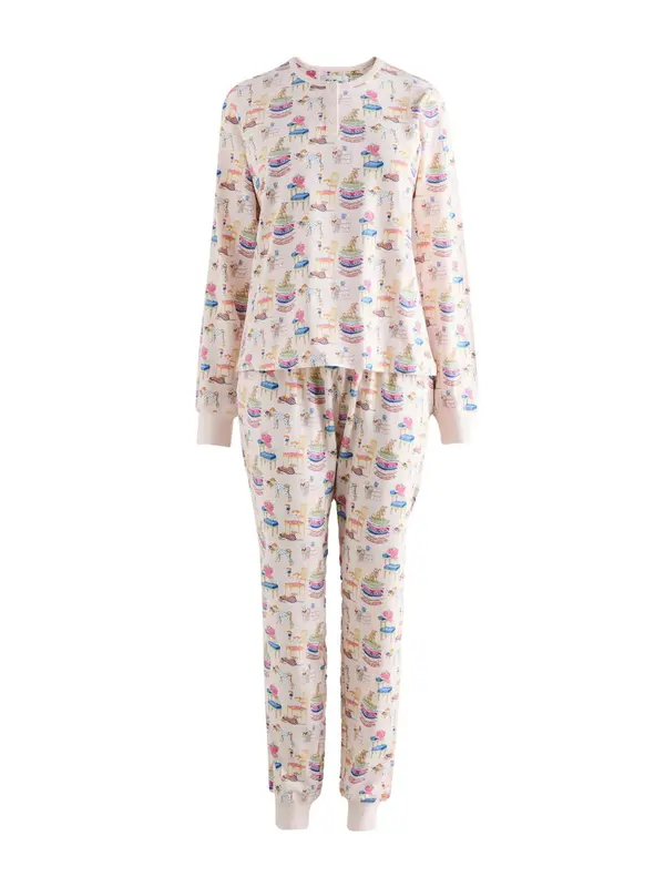 Cath Kidston Cath Kidston Pižama  modra / rumena / roza / pastelno roza