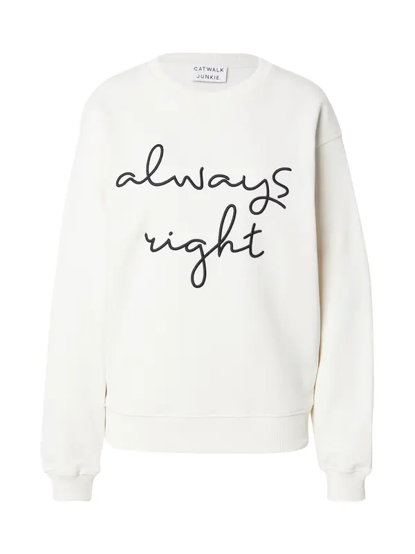 CATWALK JUNKIE CATWALK JUNKIE Majica 'Always Right'  črna / bela