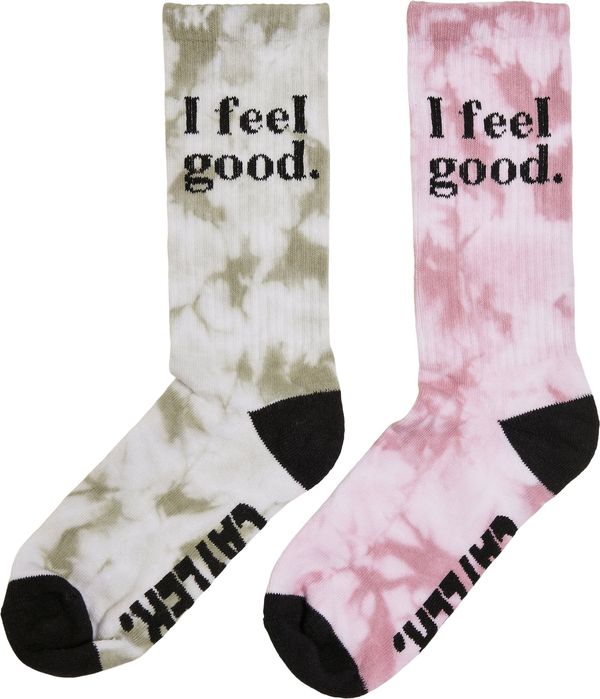 Cayler & Sons Cayler & Sons Nogavice 'Feelin Good'  svetlo siva / kaki / rosé / črna