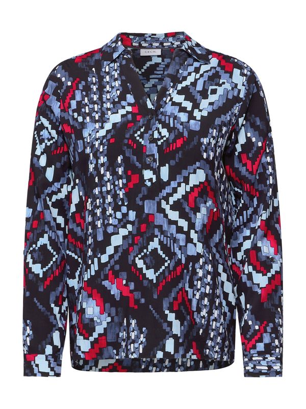 CECIL CECIL Bluza  mornarska / safir / svetlo modra / rdeča