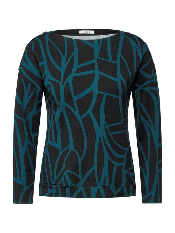 CECIL CECIL Majica  petrol / črna