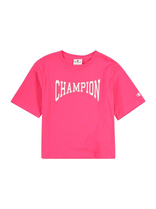 Champion Authentic Athletic Apparel Champion Authentic Athletic Apparel Majica  neonsko roza / bela