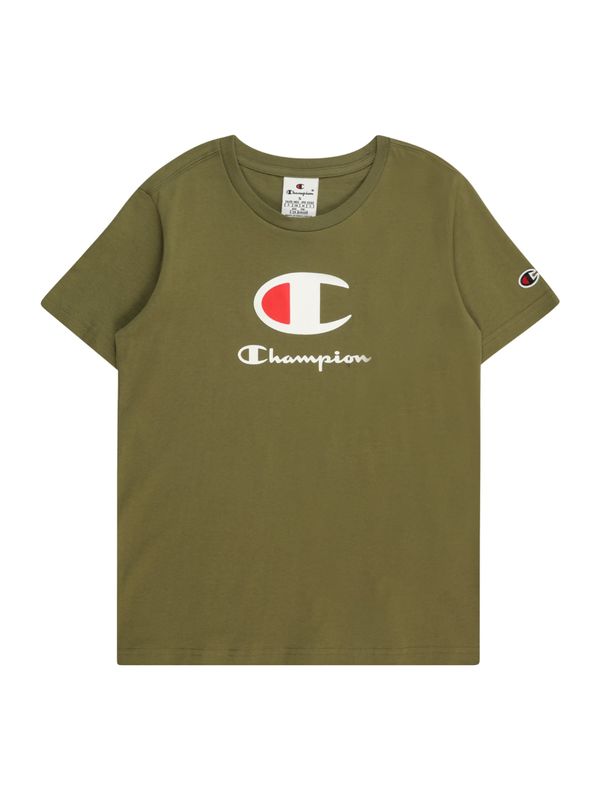 Champion Authentic Athletic Apparel Champion Authentic Athletic Apparel Majica  oliva / rdeča / bela