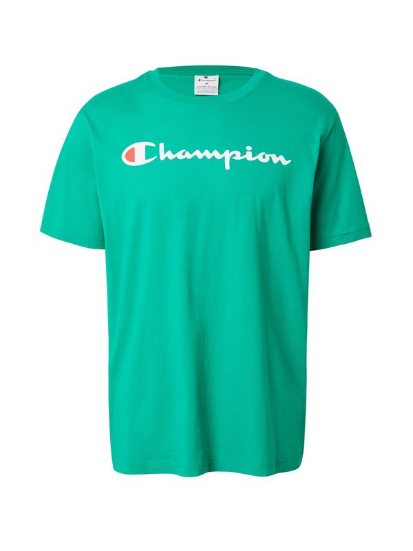 Champion Authentic Athletic Apparel Champion Authentic Athletic Apparel Majica  svetlo zelena / krvavo rdeča / bela