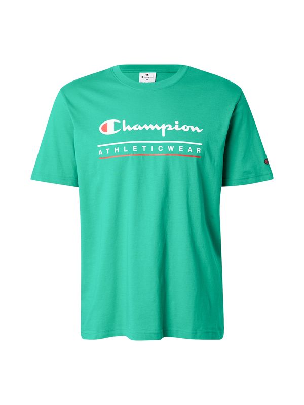 Champion Authentic Athletic Apparel Champion Authentic Athletic Apparel Majica  travnato zelena / rdeča / bela