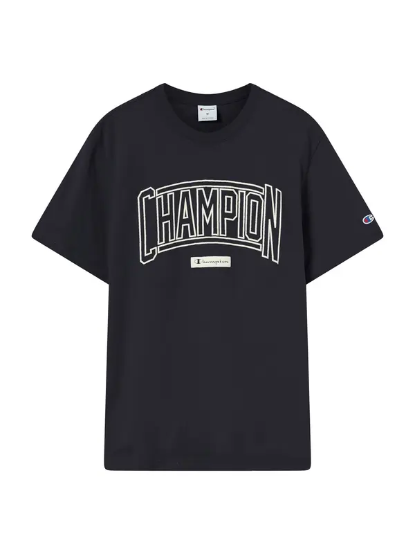 Champion Champion Majica  črna / bela