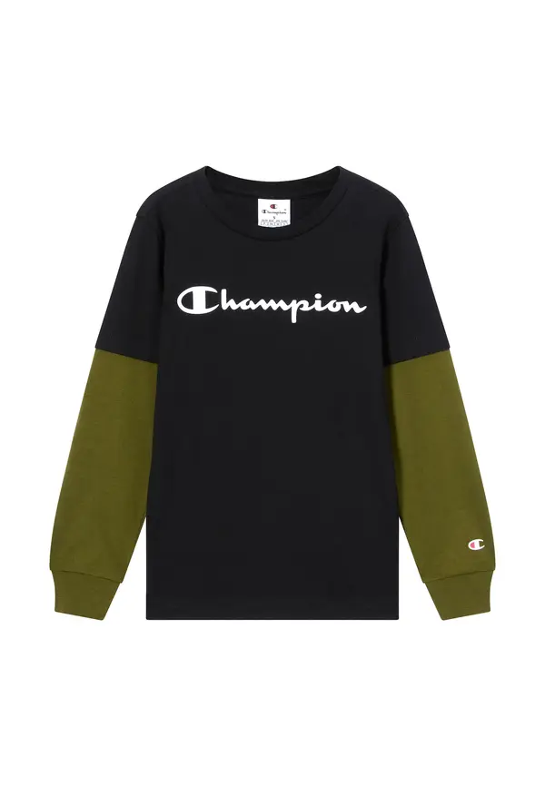 Champion Champion Majica  oliva / črna / bela