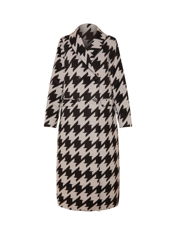 Chi Chi London Chi Chi London Prehoden plašč  pegasto siva / črna