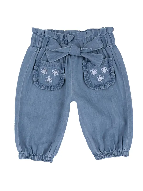 Chicco Chicco Hlače  moder denim / bela