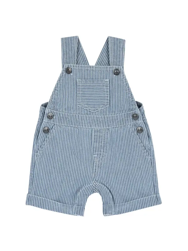 Chicco Chicco Hlače z naramnicami  moder denim / bela