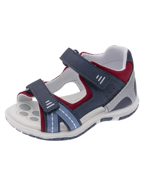 Chicco Chicco Odprti čevlji 'Felce'  golobje modra / temno modra / siva / rdeča