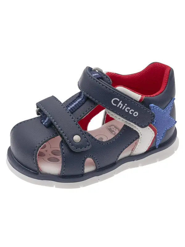 Chicco Chicco Odprti čevlji 'Feltre'  modra / temno modra / rdeča / off-bela