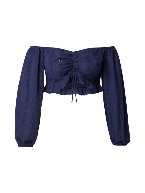 CITA MAASS CITA MAASS Top 'Broderie Anglaise'  mornarska