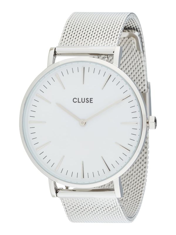 CLUSE CLUSE Analogna ura 'Boho Chicr'  srebrna / bela
