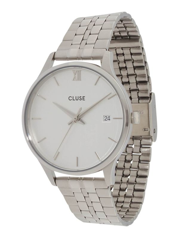 CLUSE CLUSE Analogna ura 'Minuit'  srebrna / bela