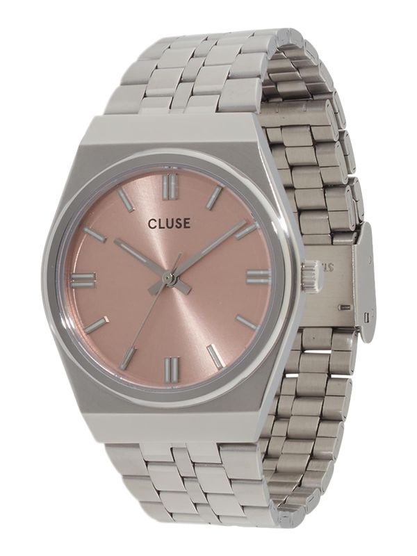 CLUSE CLUSE Analogna ura 'Retro 70's'  roza / črna / srebrna