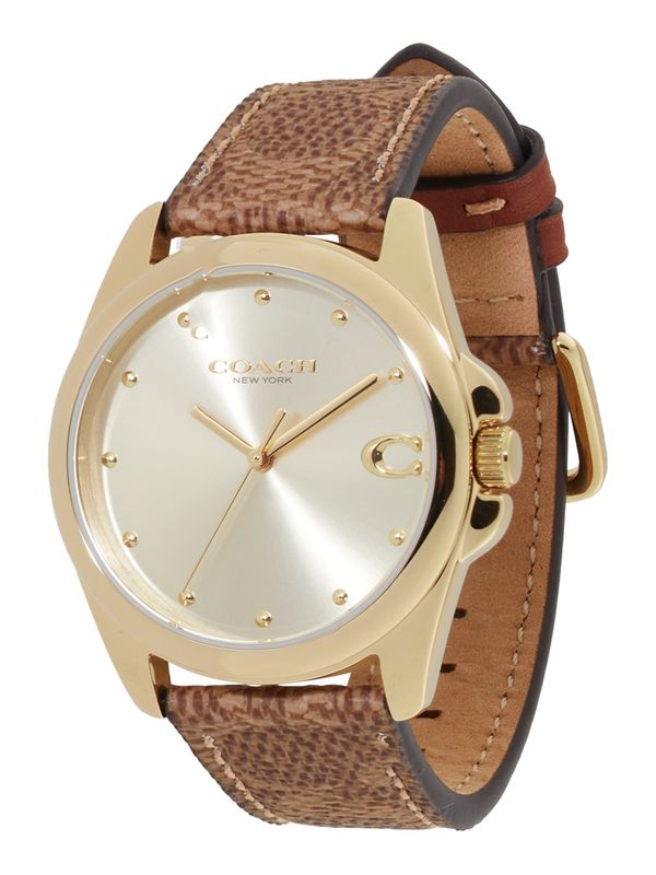 COACH COACH Analogna ura 'Greyson'  rjava / zlata