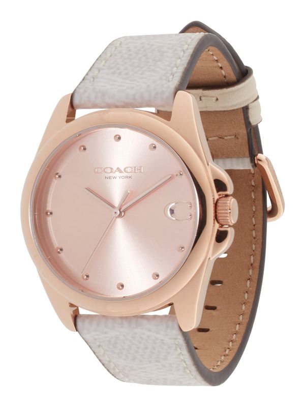 COACH COACH Analogna ura 'Greyson'  rožnato zlata / siva
