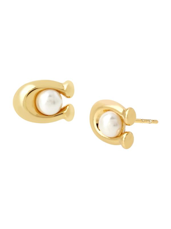 COACH COACH Uhani  zlata / biserno bela